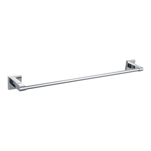 Cross-Border Modern Square Bathroom Pendant 6-Piece Set Copper + Stainless Steel Chrome-Plated Towel Rack Double Coat Hook Towel Single Pole