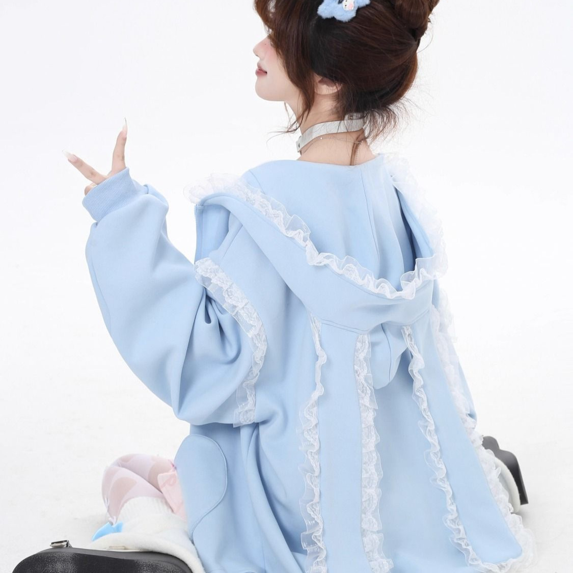 Sweet and Cool Style Fashionable Stand-Up Collar Jacket for Women Spring and Autumn 2025 New Loose Lazy Style Korean Style Casual Sweet and Versatile