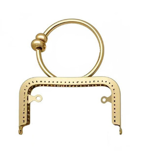 in stock 12.5cm concave waist smooth O-shaped bracelet mouth gold fixed handle handbag accessories