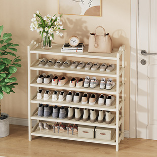 Simple Shoe Rack New Grandma Oil Wind Household Door Multi-layer Shoe Rack Small Apartment Rental House Dormitory Small Shoe Cabinet