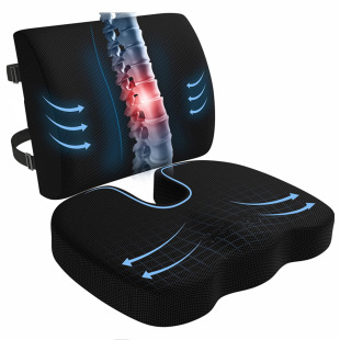 Amazon Cross-border Hot Sale Memory Foam Car Waist Cushion suit Ergonomic Office Chair Backrest Hip Pad