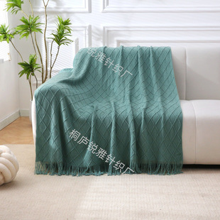 European Style Sofa Blanket Sofa Cover Blanket Four Seasons General Office Nap Blanket Bed End Blanket Knitted Blanket Air-conditioning Blanket Cross-border