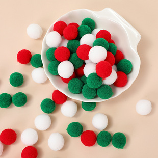Cross-border in stock color high-elastic fur ball Macaron plush ball handmade DIY accessories Christmas decoration wholesale