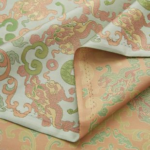 Pi Xiu Copper Pattern Imitation Song Jin New Chinese Style National Style Fabric Retro Style Women's Vest Cheongsam Coat Clothing Fabric