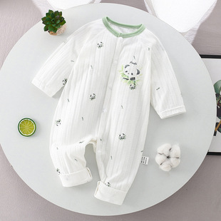 Baby's Summer Clothes Pure Cotton Class A Newborn's Clothes Summer Air-conditioning Clothes Baby's Hatshirt Climbing Clothes Baby's jumpsuit