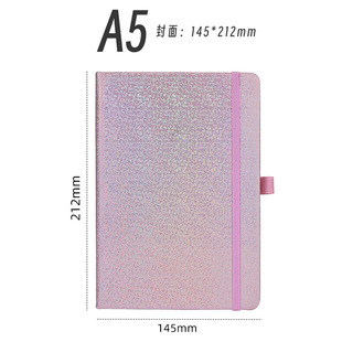 A5 notebook custom logo laser colorful strap this business office personalized creative portable notepad wholesale