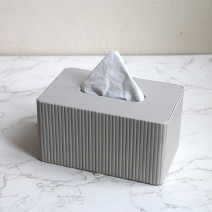 New Entry Luxury Leather Simple Leather Home Living Room Creative Paper Box Hotel Multifunctional Tissue Box New Style