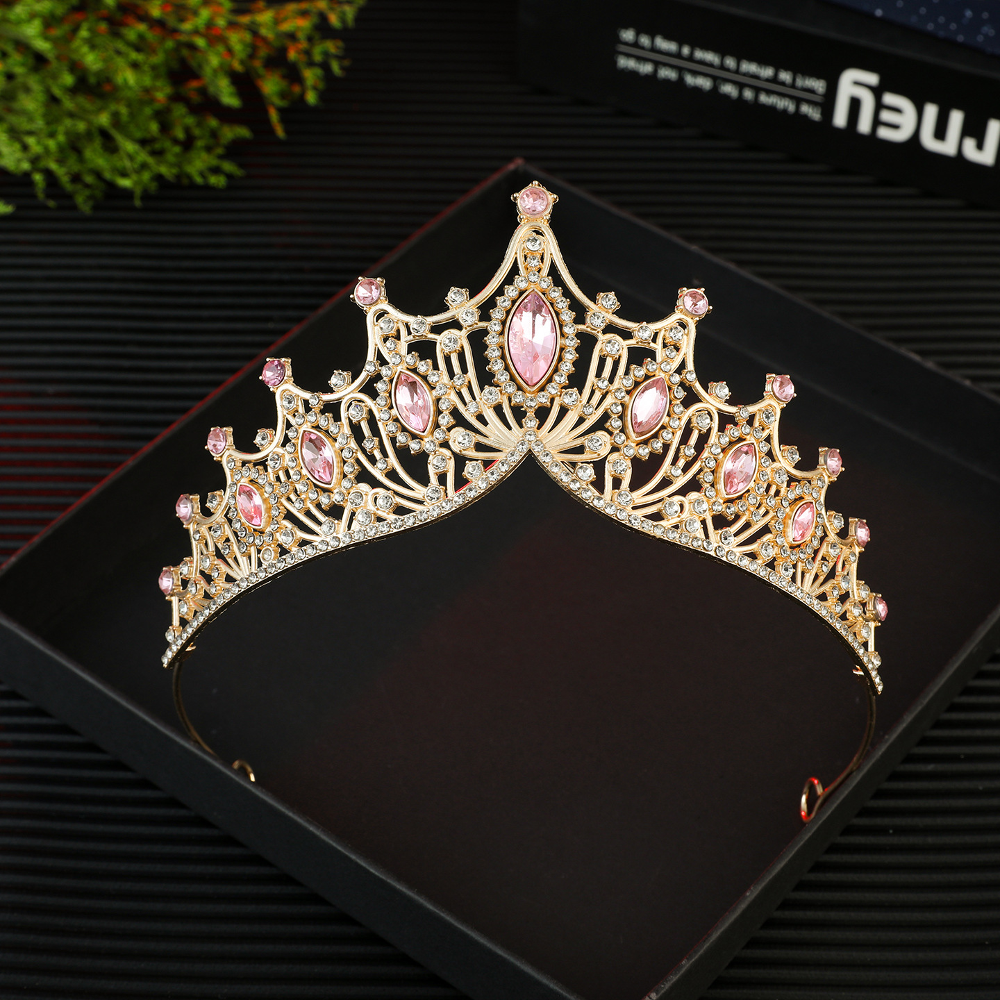 Cross-Border Bridal Crown Headpiece European and American Style Baroque Luxurious and Grand Alloy Crown Party Princess Dress Accessory