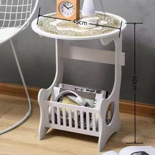 Bedside Table Simple Mini Small Apartment Living Room Coffee Table Bedroom Small Round Table Locker Sofa Side Table One Wholesale