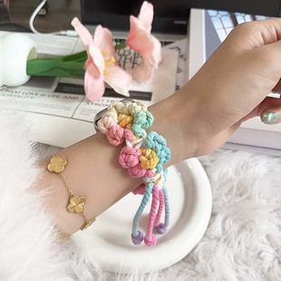 Small daisy woven comfortable breathable strap for apple s7/89SE2 strap Appliwatch65 wool