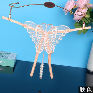 Yan Beiwei one-piece delivery thong women's underwear women's high-looking thin Pearl breathable lace-up shorts 422
