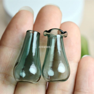 Big belly colored glass vase straight size 16 * 28mmy can also diy earrings accessories