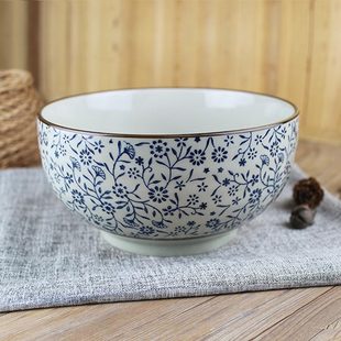 Japanese-style 6-inch Noodle Bowl Household Large Soup Bowl Large Ceramic Bowl Beef Noodle Bowl Commercial Ceramic Tableware