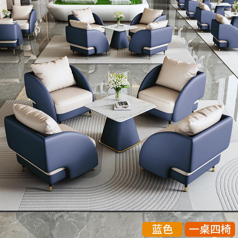 One Table and 4 Chairs Blue