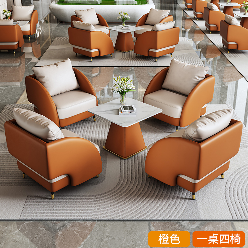 One Table and 4 Chairs Orange