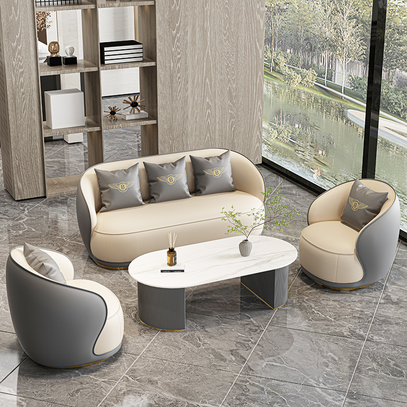 2+1+1+Coffee Table Gray/High-Quality Cat Scratch Leather/Compensation and Damage Compensation