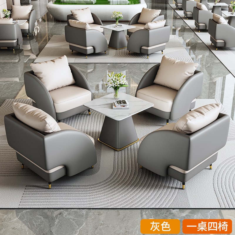 One Table and 4 Chairs Gray