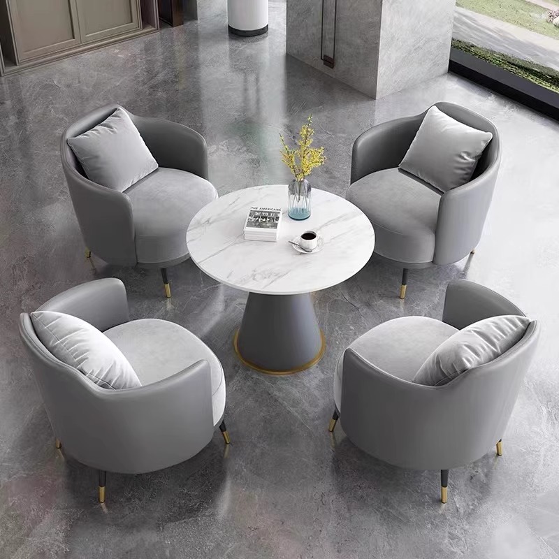 One Table and Four Chairs Gray