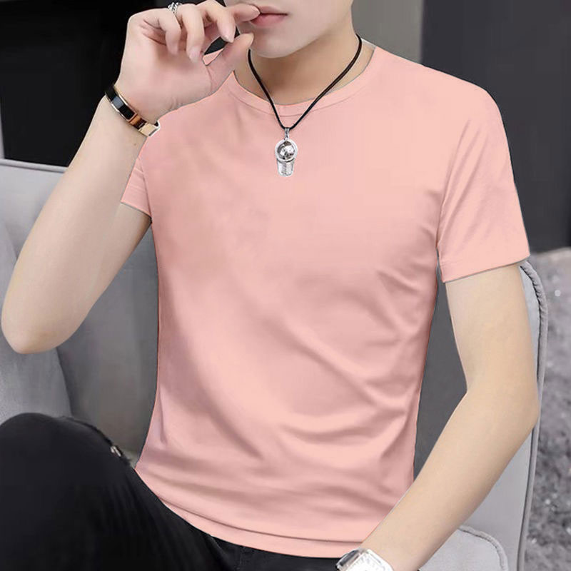 Short Sleeves[Solid Color]Pink