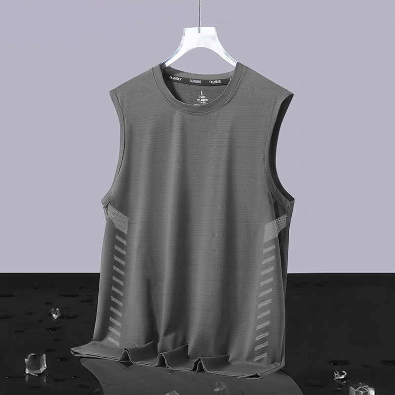 Pure Gray[Slant Pole Butterfly Mesh Vest]
