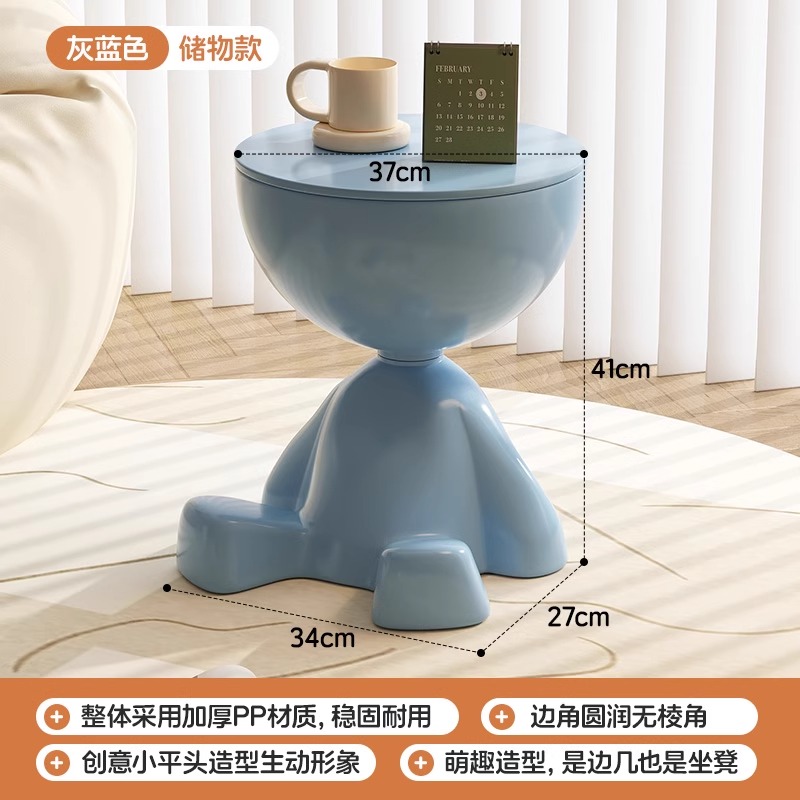 【Creative Flat Top Design】Storage Style - Grayish Blue