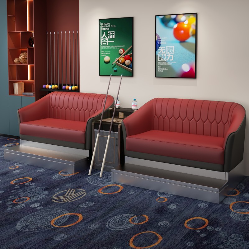 Yuanbao Four-Seater [Burgundy + Gray]