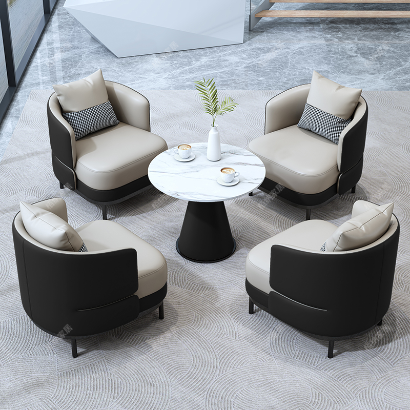 One Table and Four Chairs [Black + White Slate] Five-Year Warranty