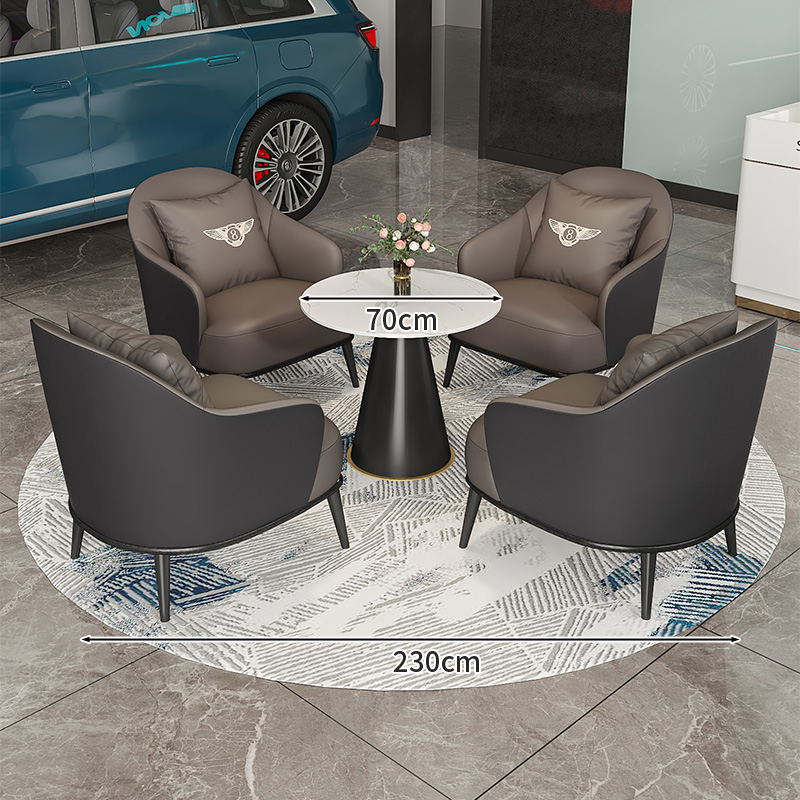 Quartet Set: Black + Grey / Cat-Scratch Resistant Leatherette / Includes Throw Pillow