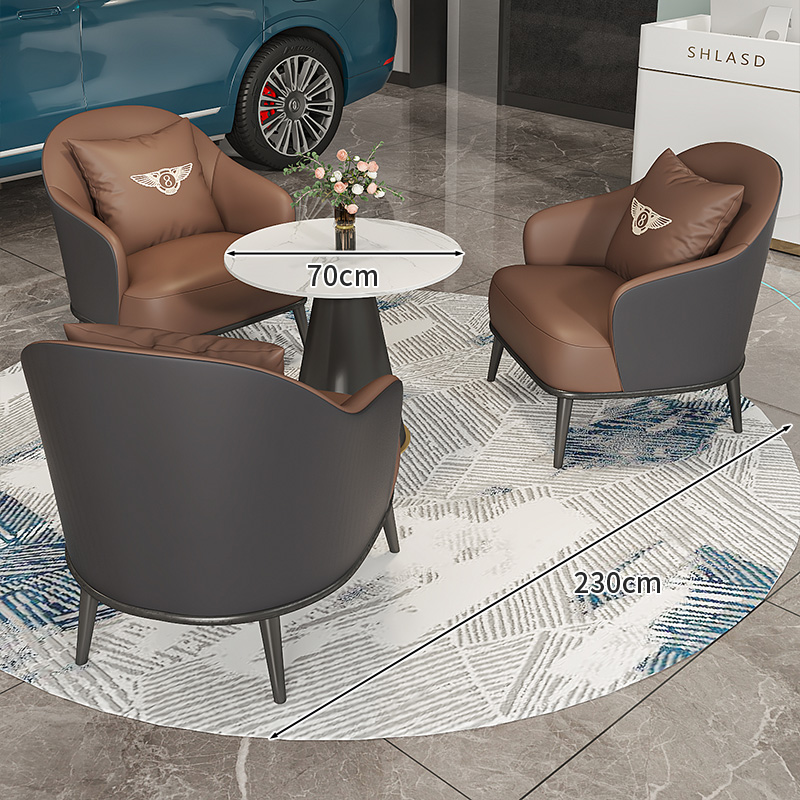 Three-Piece Set: Black + Brown / Cat Scratch Leather / Includes Throw Pillow