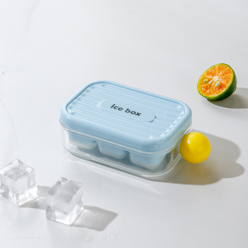 Mini Aqua Blue - Soft Silicone Ice Cube Tray[Press to Release]1 Pack