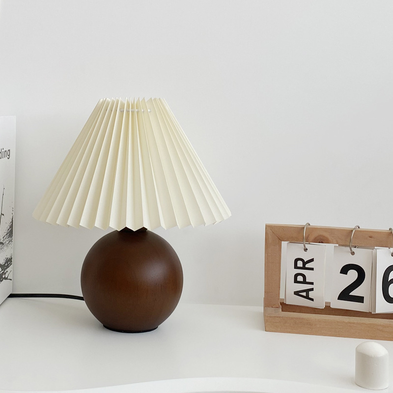 solid Wood black base three color dimming 