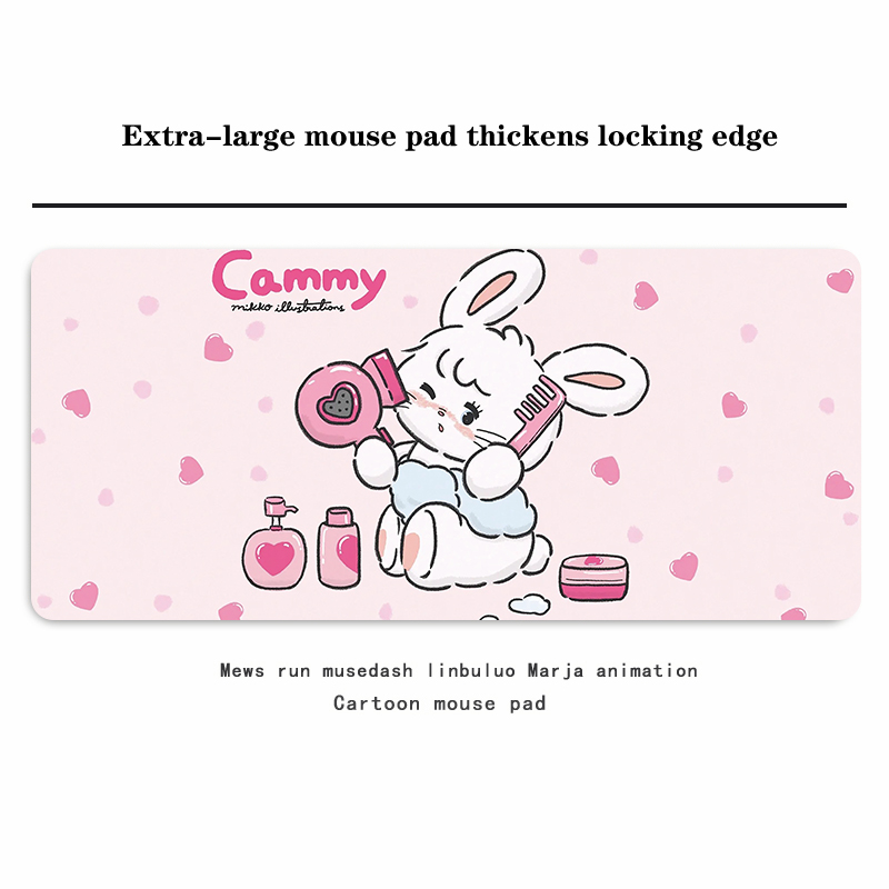 3mmmikko猫咪鼠标垫超大可爱女生电脑键盘垫办公桌垫书桌垫