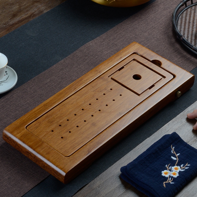 Heavy Bamboo Tea Tray (He Wei Gui) Comes with a Tea Towel