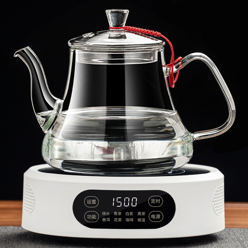 A kettle 1.1L (special for boiling water) + white electric ceramic stove 