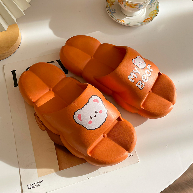 Orange [Little Bear Grid Style]ღ[Breathable and Non-Stinky Feet]