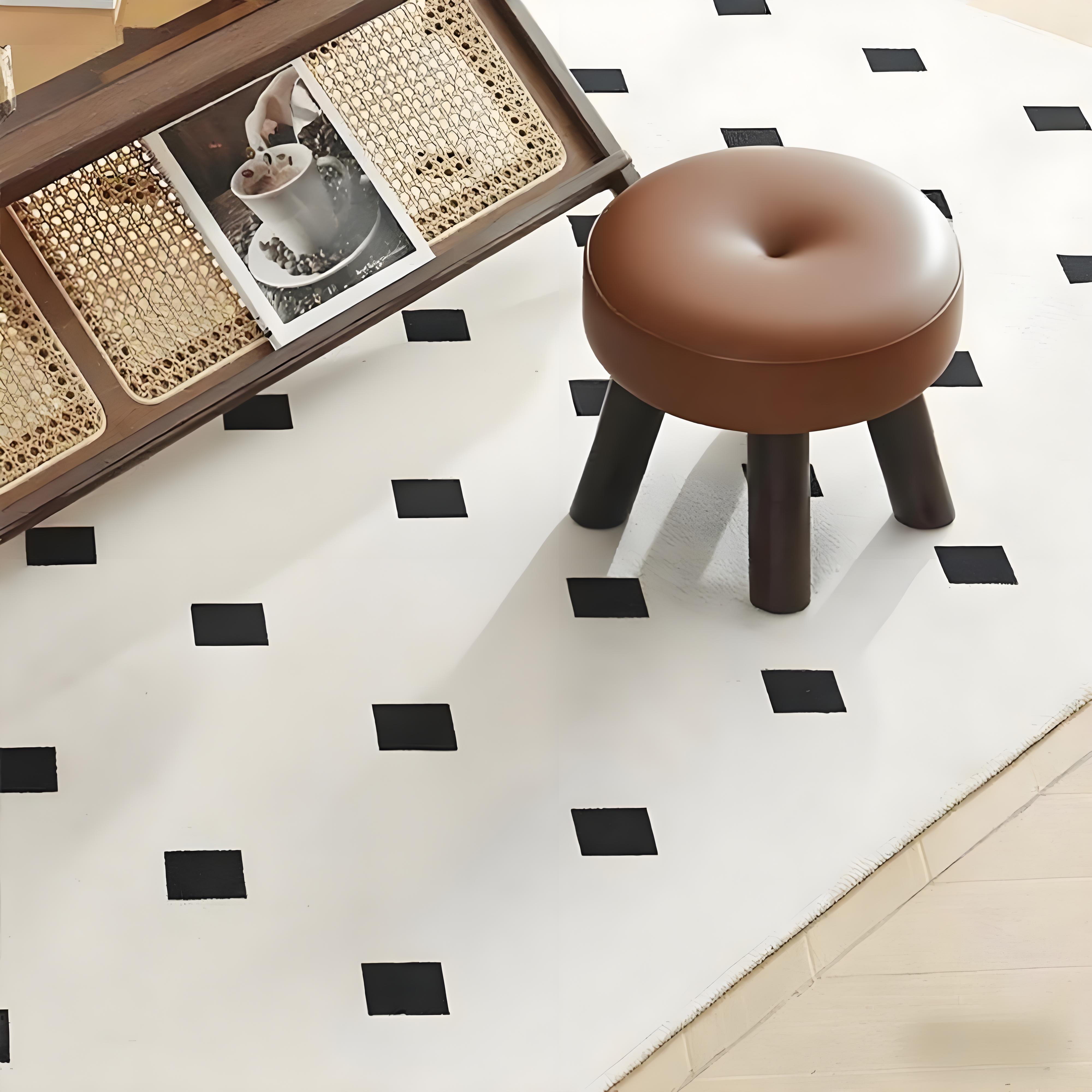 Gold Buckle Pumpkin Stool/Brown Wax Leather/Small Size