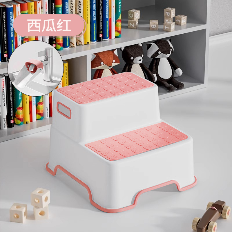Watermelon Red-Sink Style[Double Layer Thickened Children's Anti-Slip Stool]