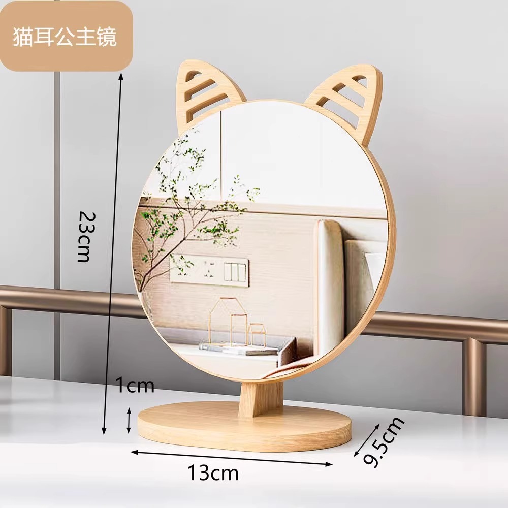 [Store Manager Recommend]Cartoon Cat Ear Mirror⭐Ultra Clear Mirror⭐Clear Imaging⭐Thickened Base⭐