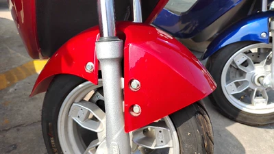water shield red blue white, Electric vehicle fender - red