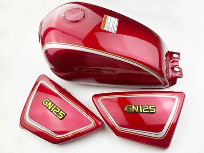 Prince GN125 fuel tank, Zhujiang: Fuel tank - fuel-tank-side-cover-large-floral-red