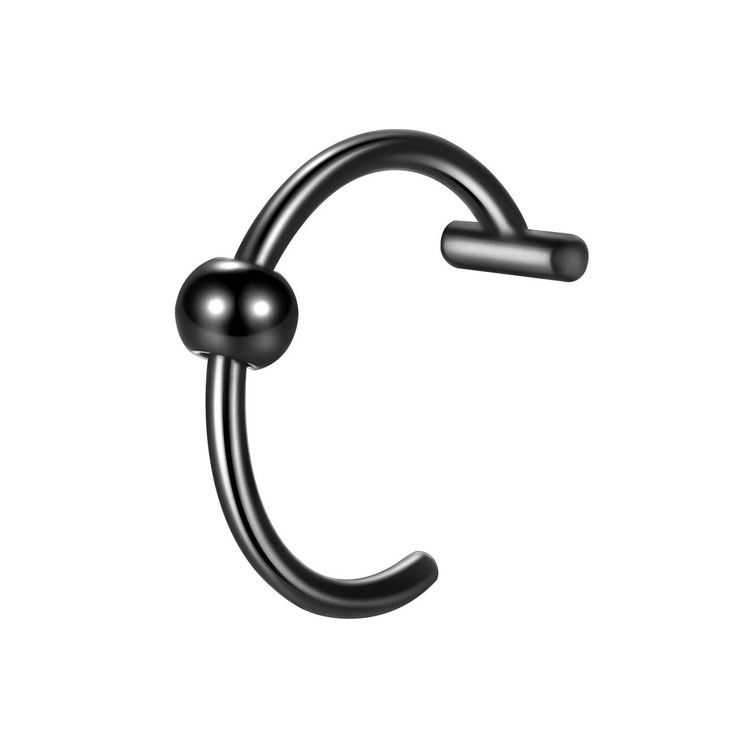Black Ball Lip Ring
