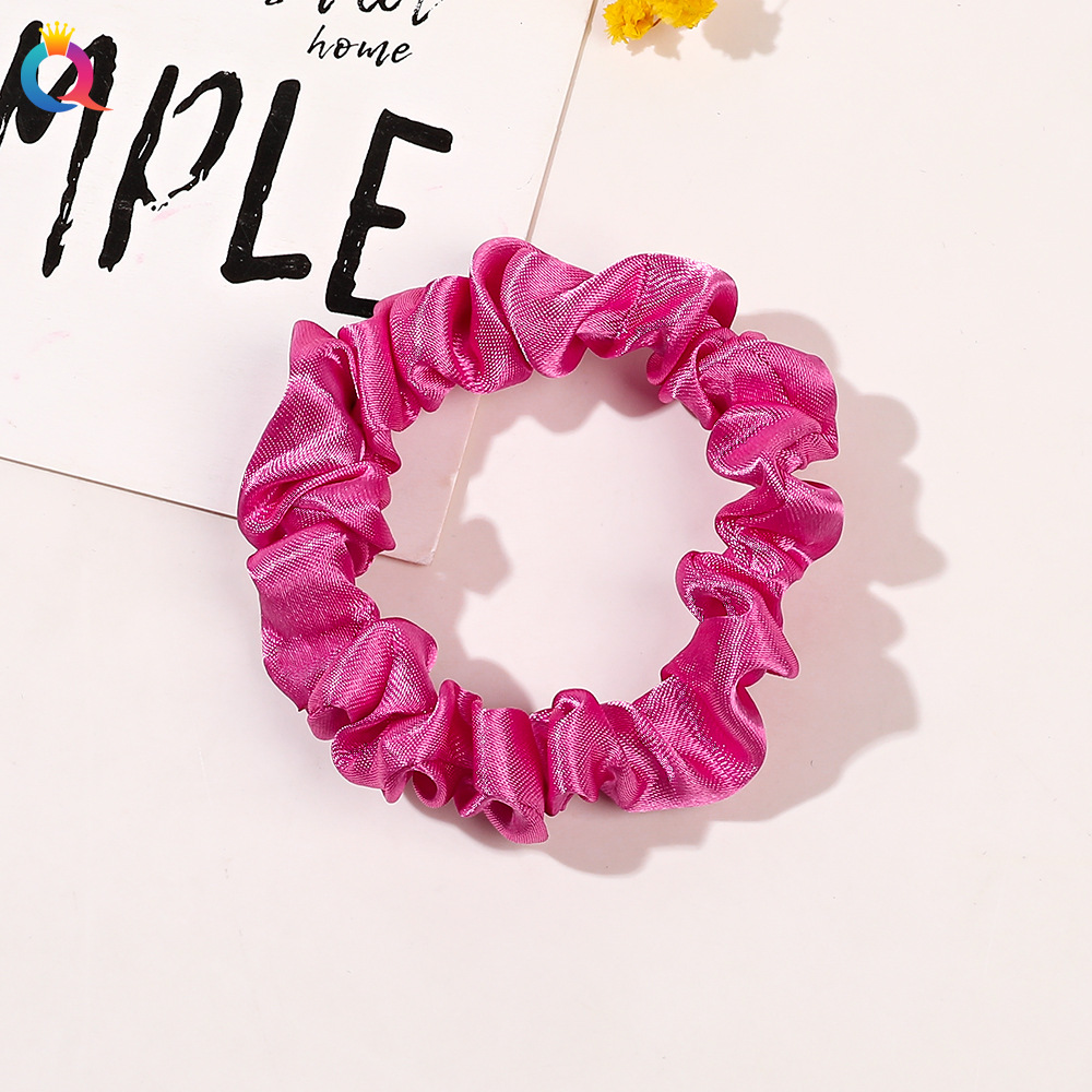 Satin Thin Hair Tie-Rose Pink