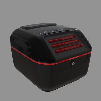 Yadi electric: Electric car tail box - black-key-lock-cjn-separate-tail-box-without-lining-default-item