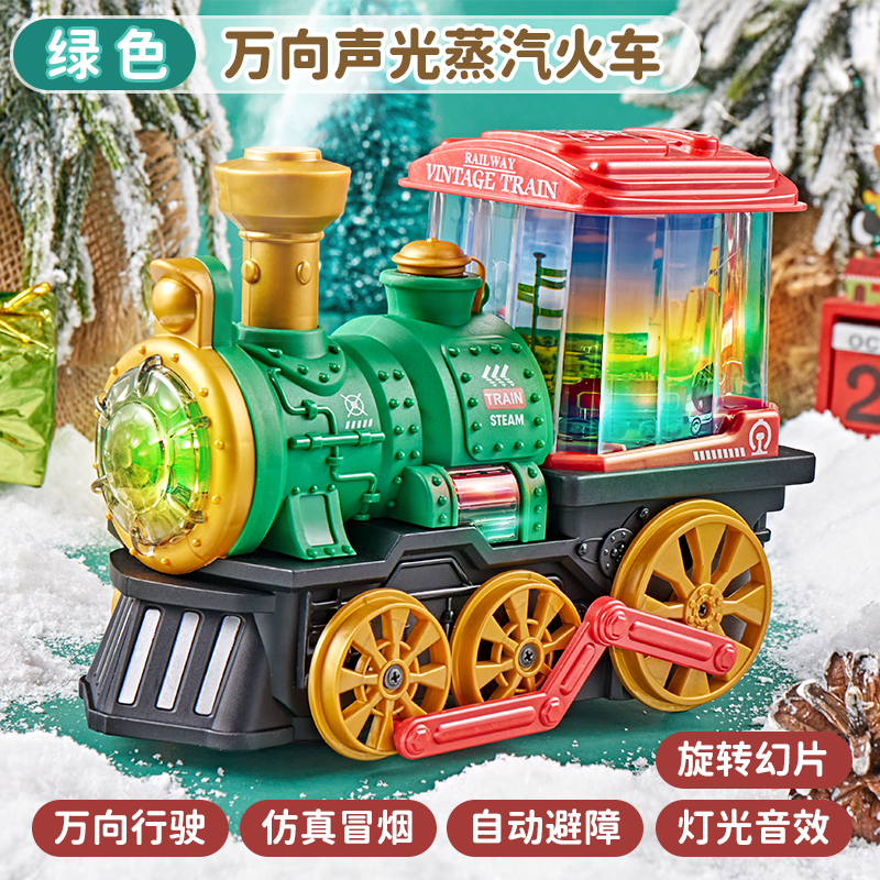 Green Courage - Steam Train [Automatic Obstacle Avoidance + Lights &amp; Sounds]