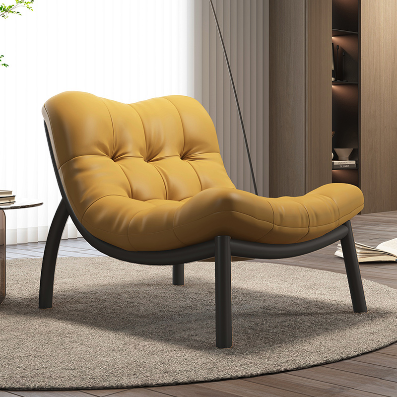 Dark Yellow Leather + Painted Frame