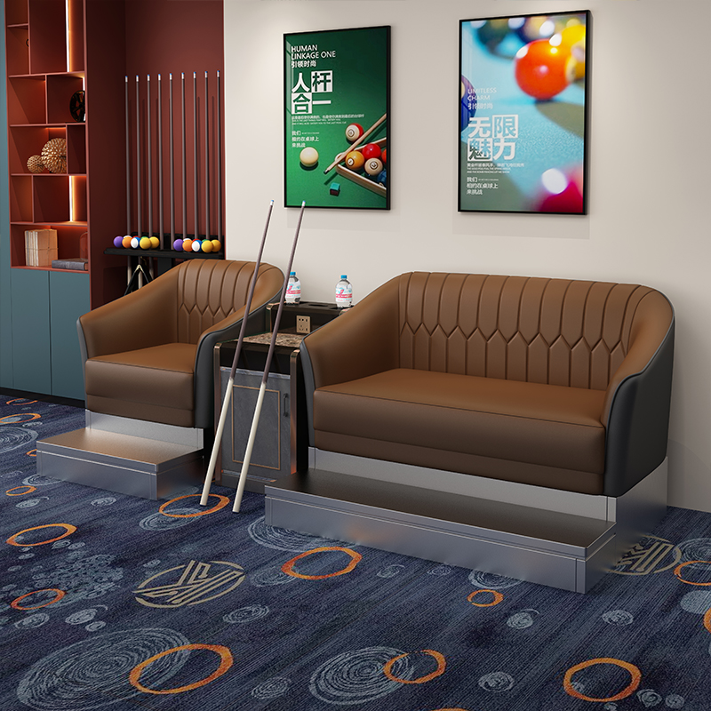 Yuanbao Three-Seater [Coffee + Dark Gray]