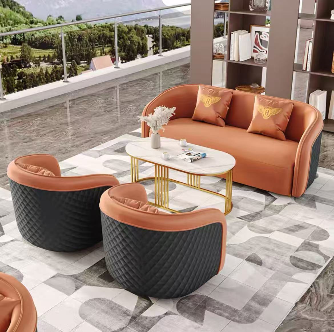 Orange 1+1+2+Coffee Table