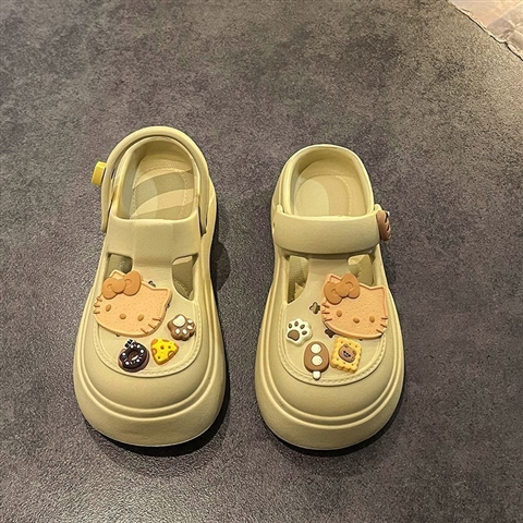 khaki Mary Jane Cute Princess Wind-Breakfast Meow 