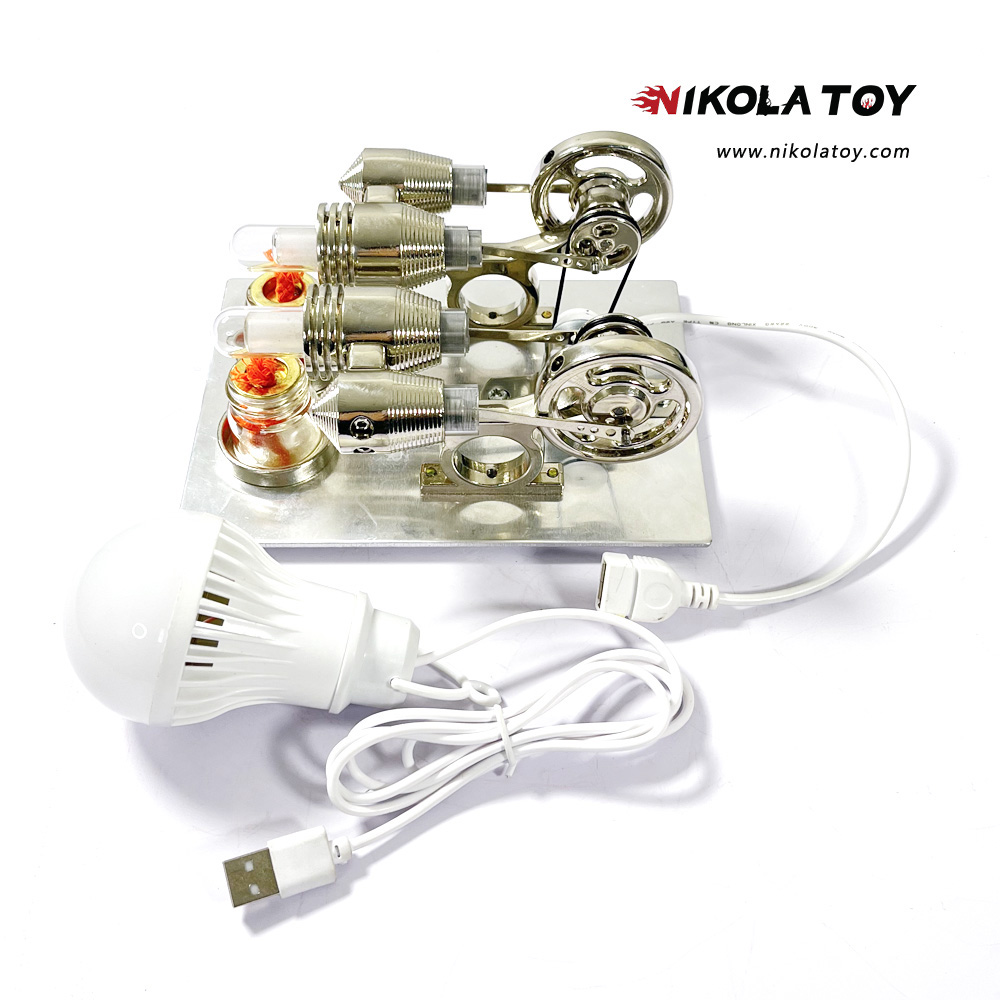 Classic Twin Cylinder Stirling Engine