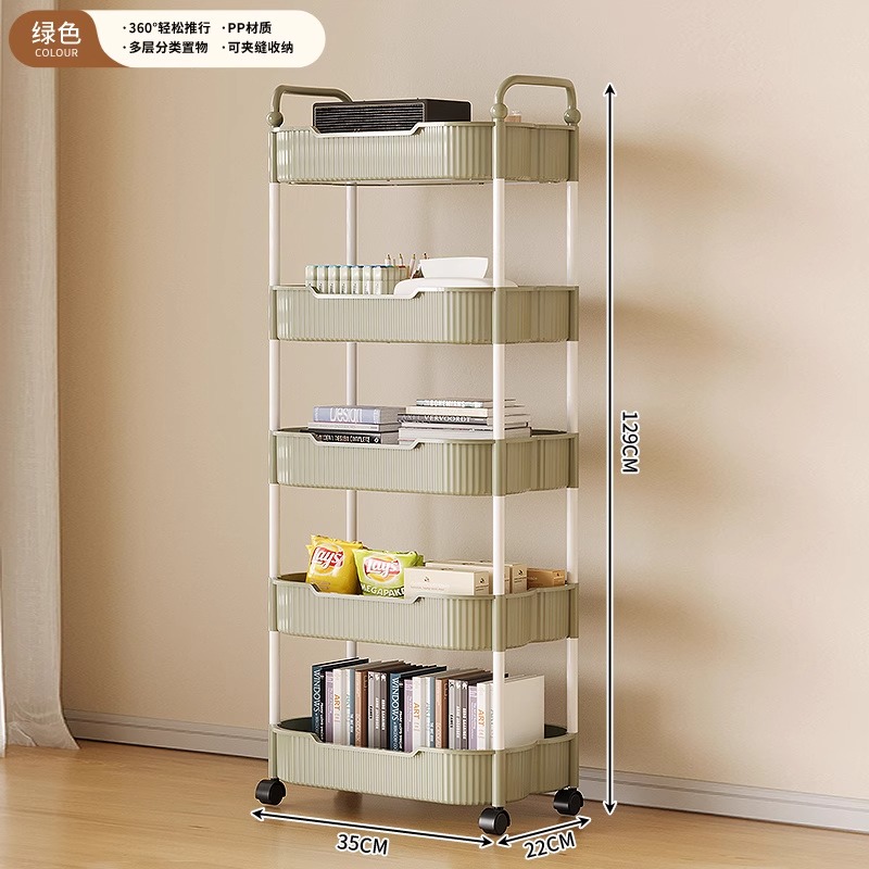 Brand New 5-Tier Storage Rack - Dusty Rose Green: Innovatively Upgraded⭐Multifunctional and Removable